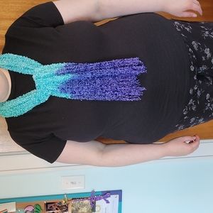 Turquoise and Purple Scarf